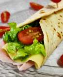 🌯 Wrap de jamón, queso, lechuga y tomate cherry 🌯
