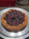 Cheesecake horneado de frutos rojos con bordes