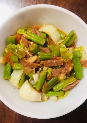 A picture of Spam & Vegetables Stir-Fry.