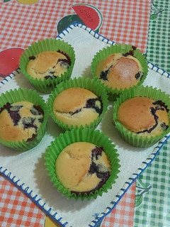 Una foto de Cupcakes de Arándanos sin gluten