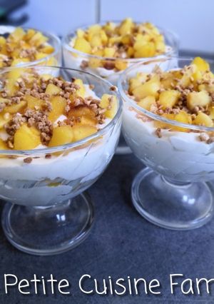 Une photo de Verrines façon tiramisu aux pommes