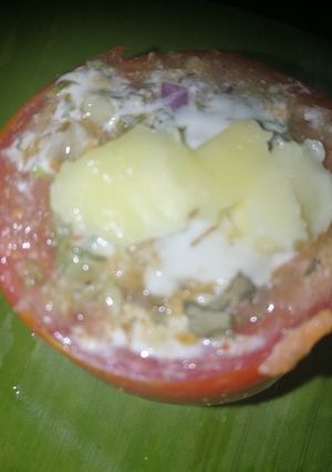A picture of Grilled tomato.