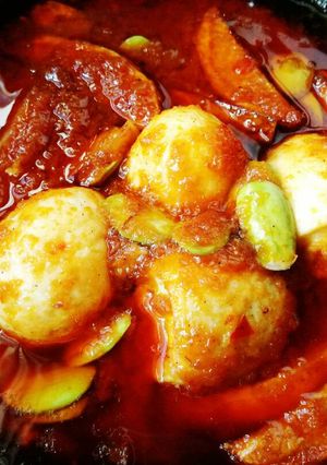Foto resep Sambel tumis telur petai