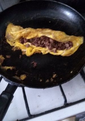 Una foto de Omelette con carne picada