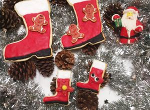 Una foto de Galletitas botas de papá Noel