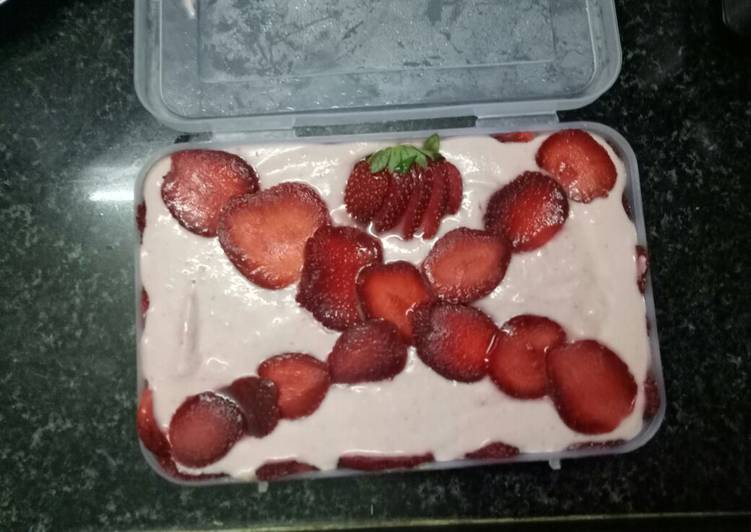 Simple Way to Prepare Ultimate Homemade strawberry ice cream