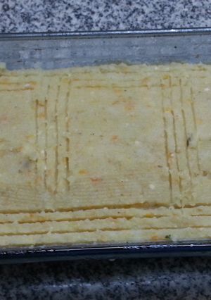 Una foto de Pastel de verdura, carne y puré mixto