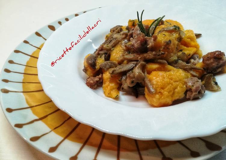 Gnocchi di zucca e patate gratinati