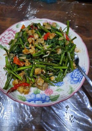 Foto resep Tumis Kangkung Teri + Tempe Semangit