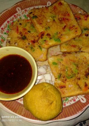 ब्रेड वेज पिज़्ज़ा (bread veg pizza recipe in hindi) रेसिपी मुख्य फोटो