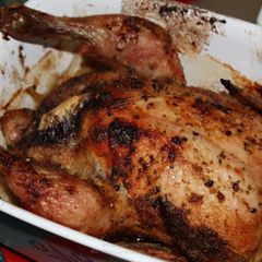 A picture of Homemade Rub Chicken with Garlic and Onion (Baked in the Oven).
