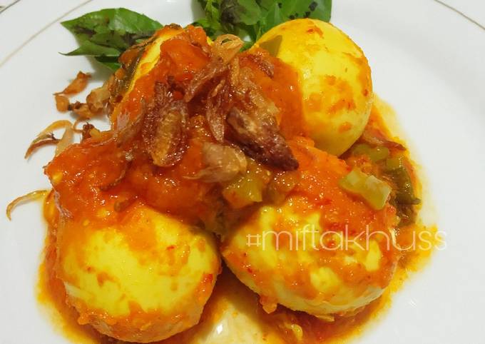 Cara Gampang Membuat Balado telur bumbu rujak Anti Gagal