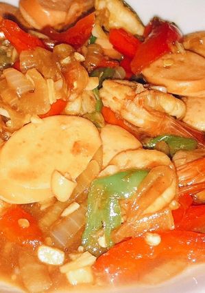 Foto resep Udang Sosis Black Pepper