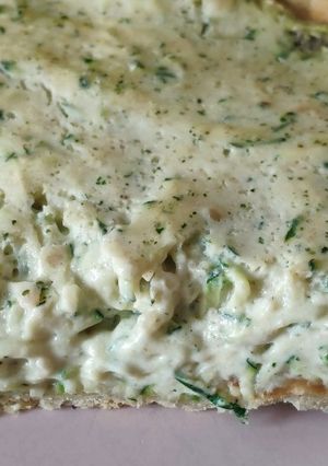 Une photo de Tarte crémeuse à la courgette (vegan)