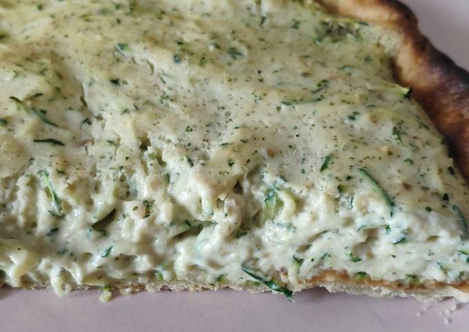 Tarte crémeuse à la courgette (vegan)