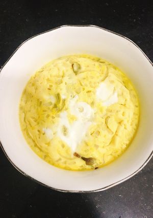 Hình của món Trứng hấp nồi cơm.