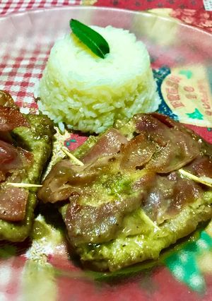 Una foto de Saltimbocca con Timbal de Arroz 🍚