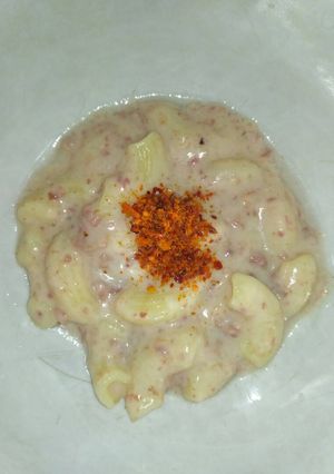 Foto resep Creamy corned beef macaroni