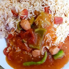 Chicken shashlik A picture of Chicken shashlik.