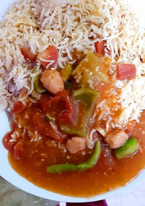 A picture of Chicken shashlik.