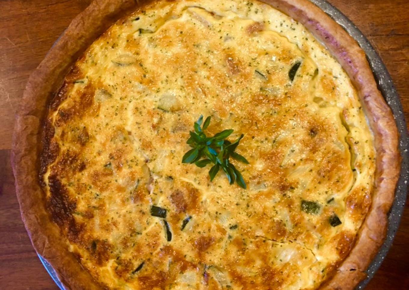 Quiche de verdura y bacon