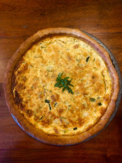 Una foto de Quiche de verdura y bacon