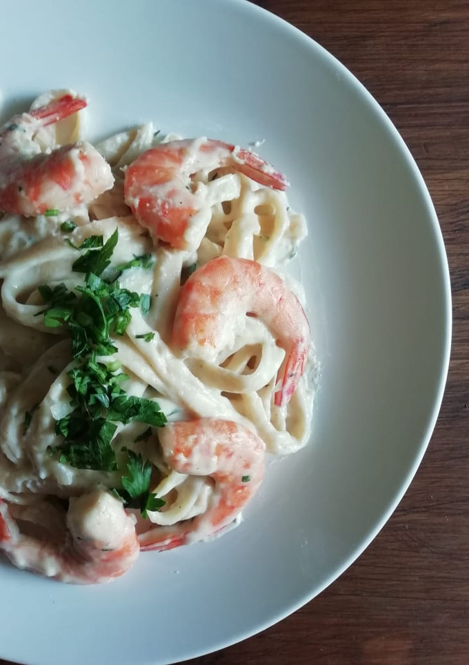 Una foto de Spaghetti con camarones