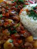 Frejoles guisados con carne