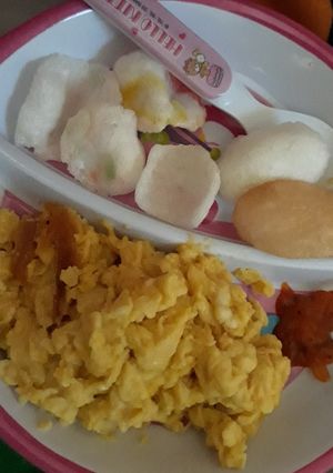 Foto resep Breakfast 1th+ Scrambled Egg With Cheese & Mozarella
