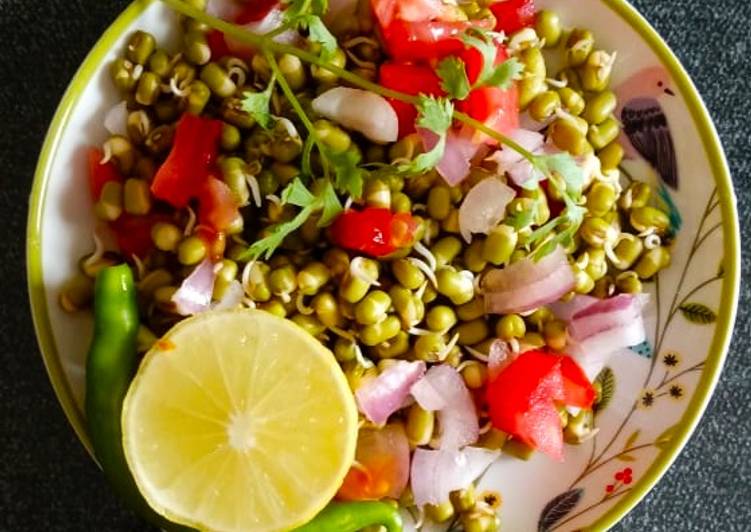 Step-by-Step Guide to Prepare Quick Moong dal sprouts chaat