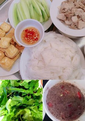 Hình của món Bún đậu mắm tôm.