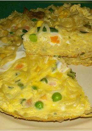 A picture of Omelet Mi Instan (Instant Noodle Omelet).