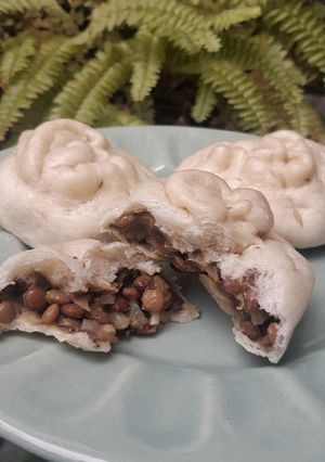 Una foto de Pancitos vegetarianos chinos al vapor! Bao/baozi