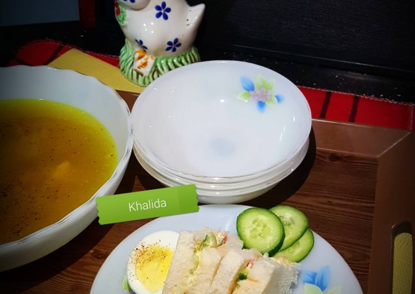 Egg, Veggies and Mayo Sandwiches