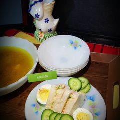 A picture of Egg, Veggies and Mayo Sandwiches.