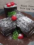 Black Forest Yule Log Cake