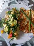 Ensalada agridulce con salmón