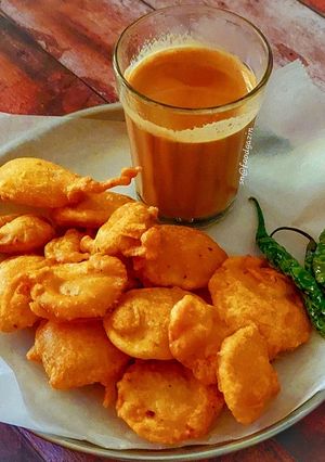 A picture of Aloo Bhajiya.