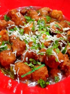 सोया बड़ी मंचूरियन(Soya badi manchurian recipe in Hindi) रेसिपी मुख्य फोटो