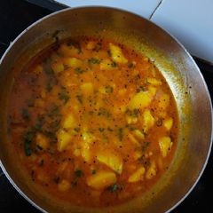 A picture of Garlic potato sabji.