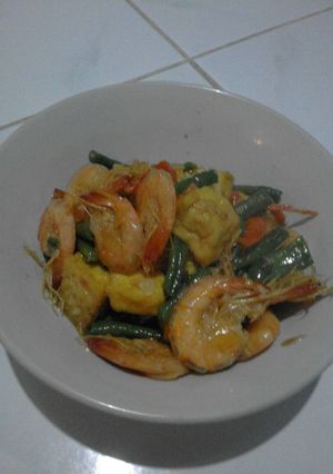 Foto resep Tumis tahu kacang panjang plus Udang