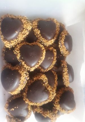 صورة لوصفة قلوب الشوكولاتة ولا اروع على طريقتي
