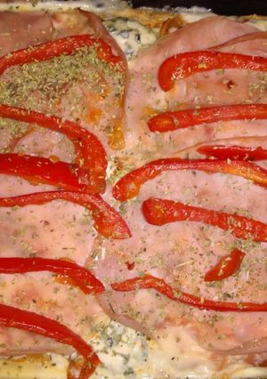 Una foto de Pizza de garbanzos 🍕