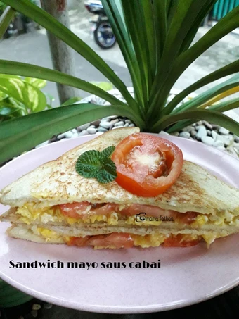 Cara Gampang Menyiapkan Resep Sandwich mayo saus cabai yang Bikin Ngiler Anti Ribet, Lezat
