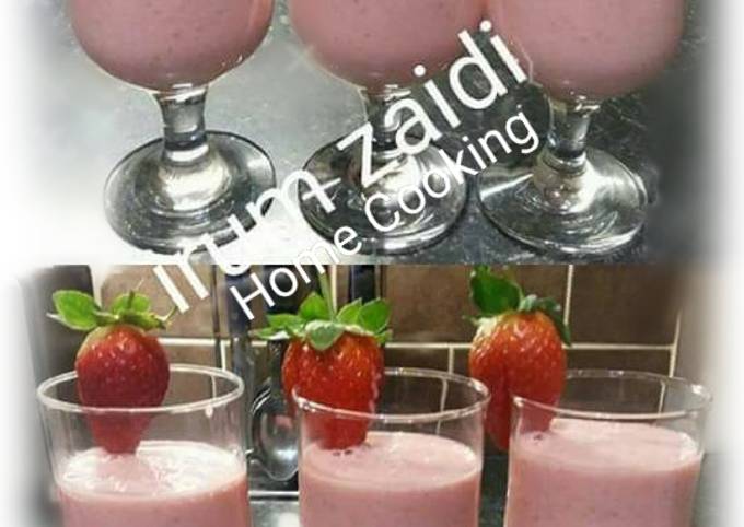 Easiest Way to Make Favorite 🍹🍓🍓Strawberry smoothie 🍓🍓🍹