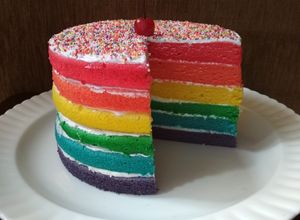 Foto resep Rainbow Cake 8 telur Nya.Liem,enak & lembuuuuuttt