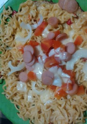 Foto resep Pizza mie mozarela