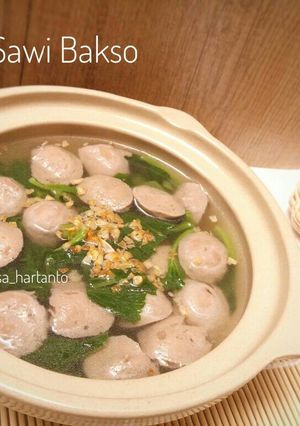 Foto resep Kuah Sawi Bakso
