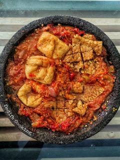 Foto resep 190. Tahu Tempe Penyet Sambal Tomat