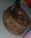 Tortita de banana, avena y cacao fitt al microondas